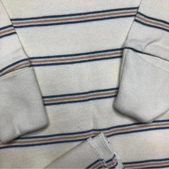 Colored Organics Gown Long Sleeved Adjustable  Tie Bottom Cream Stripes 0-3M - Picture 14 of 16